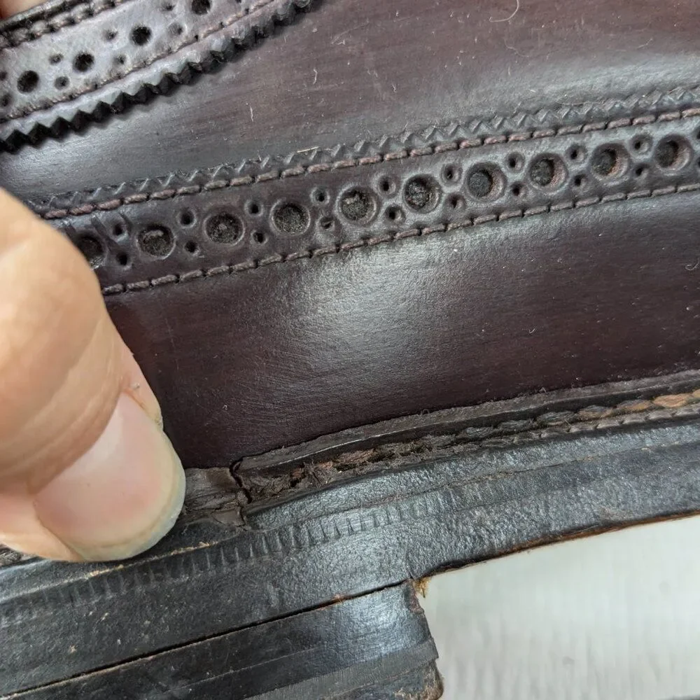 Alden 975 Shell Cordovan Leather Men's sz 11.5 B/D Long Wing Blucher Shoes READ